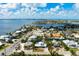 Aerial view of beautiful waterfront homes, showcasing the community's prime location and scenic surroundings at 602 Baronet Ln, Holmes Beach, FL 34217