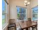 Breakfast nook with windows overlooking the screened-in pool area at 6605 38Th E Ln, Sarasota, FL 34243