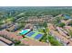 Aerial view showcases this beautiful multi Gathering community with community pool and tennis courts at 8315 Glenrose Way # 1421, Sarasota, FL 34238