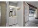 This bathroom opens to the pool area, featuring a vanity and a glass door shower at 8321 9Th Avenue Nw Ter, Bradenton, FL 34209