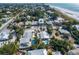 Aerial view showcasing the property's proximity to the beach and surrounding neighborhood at 112 Palm Ave, Anna Maria, FL 34216