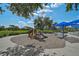 Shaded community playground for children with slides, climbing structures, and green space at 12149 Forest Park Cir, Bradenton, FL 34211