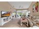 Comfortable living room with carpet and a view to the lanai, perfect for relaxation at 1322 Perico Point Cir, Bradenton, FL 34209