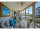 Inviting screened lanai with plenty of sunlight and waterfront views at 1350 N Portofino Dr # 208, Sarasota, FL 34242