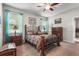 Relaxing bedroom with a ceiling fan, and carpet flooring at 2745 62Nd E Ave, Ellenton, FL 34222