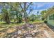 A spacious backyard with mature trees providing ample shade and privacy at 3500 Green View Ct # 45, Sarasota, FL 34231