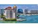 Waterfront condo features a boat dock, pool, and spectacular views of the harbor at 420 Golden Gate Pt # 200A, Sarasota, FL 34236