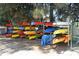 Convenient on-site kayak storage for residents to easily access water activities at 4420 Exeter Dr # L104, Longboat Key, FL 34228