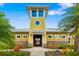 Community center with unique architectural details, surrounded by palm trees at 5007 Sunnyside Ln, Bradenton, FL 34211