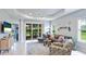 Bright and airy living room with stylish furniture and large sliding glass doors leading to the outdoors at 5450 Fairfield Blvd, Bradenton, FL 34203