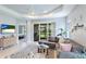 Cozy living room featuring a comfortable sectional sofa and a view into a bedroom at 5450 Fairfield Blvd, Bradenton, FL 34203