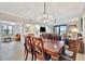 This dining room has seating for six and lots of natural lighting from the lanai at 5624 Palmer Cir # 101, Bradenton, FL 34211
