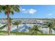 Amazing panoramic view overlooking the marina, surrounded by lush tropical greenery at 606 Riviera Dunes Way # 306, Palmetto, FL 34221