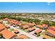 Aerial view of a residential community featuring well-maintained homes and green spaces on a sunny day at 6462 Draw Ln # 72, Sarasota, FL 34238