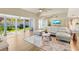 Spacious living room with sliding glass doors leading to the lush outdoor area at 6462 Draw Ln # 72, Sarasota, FL 34238