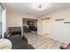 Bedroom features wood-look tile and built in desk at 6999 W Country Club N Dr # 224, Sarasota, FL 34243