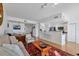 Comfortable living area with an open-concept layout to the kitchen and breakfast bar, great for entertaining at 800 N Tamiami Trl # 604, Sarasota, FL 34236
