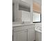 Close-up of the bathtub and single sink vanity in the bathroom at 8118 Stirling Falls Cir, Sarasota, FL 34243