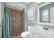 Bathroom with shower and vanity at 913 64Th W St, Bradenton, FL 34209