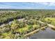 Stunning aerial view of sprawling property with serene river access and a private pond at 1017 Fernleaf Run, Bradenton, FL 34212
