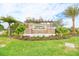 Attractive stone community sign surrounded by landscaping, welcoming residents to Preserve at West Villages at 12091 Firewheel Pl, Venice, FL 34293