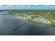 Aerial view showing proximity to the pier and a large body of water at 13 Oak St, Bradenton, FL 34208