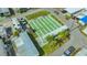 Overhead view of shuffleboard courts with ample space in Historic Braden Castle at 13 Oak St, Bradenton, FL 34208