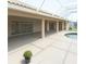 Spacious covered patio with a partial view of the private pool area at 1450 Aqui Esta Dr, Punta Gorda, FL 33950