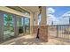 Exterior view of building, showcasing the patio with beautiful lake views at 17905 Waterville Pl, Bradenton, FL 34202
