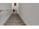 Carpeted staircase leading upwards with white walls and handrail at 1860 Pleasant Maple Ct, Bradenton, FL 34211