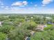 Aerial view showcasing lush surroundings and proximity to a lake at 1930 Peppermill Dr, Clearwater, FL 33763