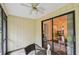 Patio overlooking a lush green backyard at 1930 Peppermill Dr, Clearwater, FL 33763