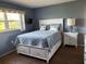 Comfortable bedroom featuring a well-lit window, white furniture, and blue bedding at 2218 Orange Blossom Ln # 0, Bradenton, FL 34207