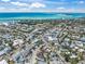 Stunning aerial view shows the layout of the streets and the surrounding community and waterways at 302 And 304 Canal Rd, Sarasota, FL 34242