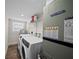 Convenient laundry area with modern washer and dryer, storage shelves, and efficient utilities at 302 And 304 Canal Rd, Sarasota, FL 34242