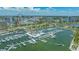 Beautiful aerial view of a marina, yacht club and waterfront condo community at 33 S Palm Ave # 1303, Sarasota, FL 34236