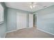 Bedroom with ceiling fan and carpeted floor at 602 Park Cir, Bradenton, FL 34207