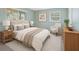 Cozy bedroom with neutral tones, plush bedding, and ample natural light streaming through the windows at 602 Park Cir, Bradenton, FL 34207