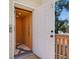 A home elevator featuring interior lighting and a stone patterned floor to provide ease of access between floors at 7320 Melaleuca Way, Siesta Key, FL 34242