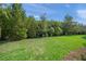 Lush backyard with well-manicured lawn and mature trees, offering a private and serene outdoor space at 7717 Sandhill Lake Dr, Sarasota, FL 34241