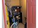 Storage space with shelves, ladder, bicycle, and other various items at 7911 Grand Estuary Trl # 201, Bradenton, FL 34212