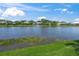 Scenic view of the pond from the property, showcasing the tranquil waterfront setting at 8 Dominica Dr, Englewood, FL 34223