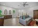 Spacious bedroom with a seating area and ample natural light at 924 Indian Beach Dr, Sarasota, FL 34234