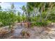 Picturesque garden with lush plants and trees, providing a serene outdoor retreat at 924 Indian Beach Dr, Sarasota, FL 34234