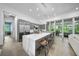 Open kitchen with a large island and stainless steel appliances at 924 Indian Beach Dr, Sarasota, FL 34234