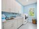 Well-organized laundry room with modern appliances and ample storage space at 924 Indian Beach Dr, Sarasota, FL 34234