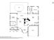 Detailed floor plan showcasing the layout, including primary suite, kitchen, living spaces, and attached garage at 104 Hourglass Dr, Venice, FL 34293