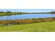Scenic view of a peaceful lake with lush greenery and clear blue sky, providing a tranquil backdrop at 23528 Awabuki Dr # 101, Venice, FL 34293