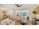 Bright living area featuring contemporary decor, neutral colors, and seamless flow to adjacent spaces at 2825 Pinecrest St, Sarasota, FL 34239