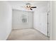 Bedroom featuring a ceiling fan and one window at 3760 82Nd Avenue E Cir # 102, Sarasota, FL 34243